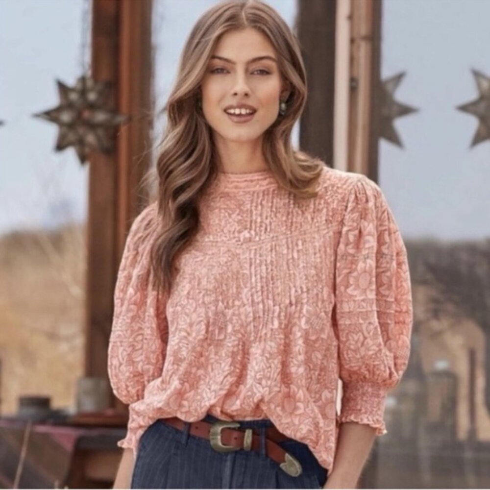 Sundance Grand Fleur Top in Sienna Floral L